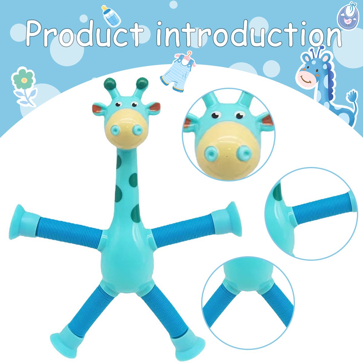 Giraffe Stretch Tube Sensory Fidget Toy for Kids Stress Relief & Play
