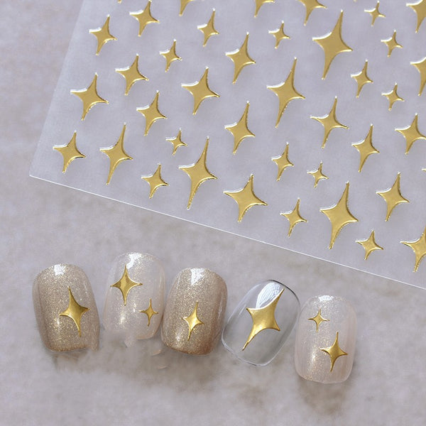 Embossed Black-and-white Butterfly Rose Nail Stickers