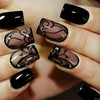Dark Ins Style Black Vine Wearing Nails